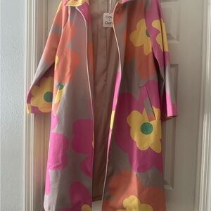 DAVI & DANI Pink and Yellow Floral Cape